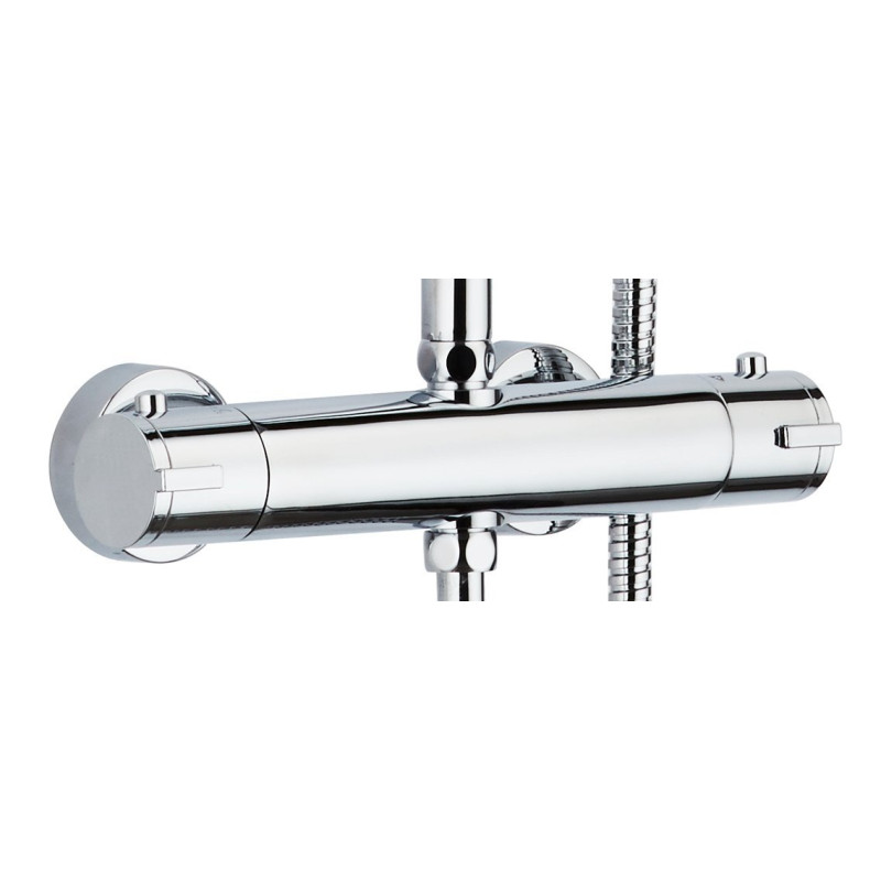 Deszczowy Zestaw Natryskowy CARA z Termostatem - Elegancja i Komfort w Chromie