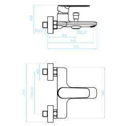 Złota bateria ścienna Gava - elegancja i funkcjonalność w jednym