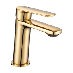 Luksusowa Bateria Umywalkowa Gava Złota z Jednouchwytowym Mieszaczem i Neoperl Aeratorem