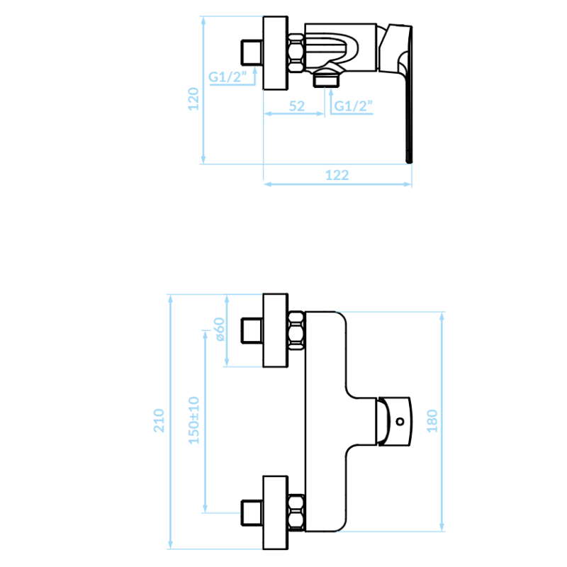 Złota Bateria GAVA z Jednouchwytowym Mieszaczem - Elegancja i Jakość w Twojej Łazience