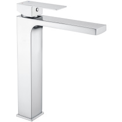 Laveo Kvadrato bateria umywalkowa stojąca nablatowa chrom