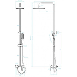 Kolumna prysznicowa Dima chrom z antykamieniem i systemem antyskrętnym - luksus 5 lat gwarancji