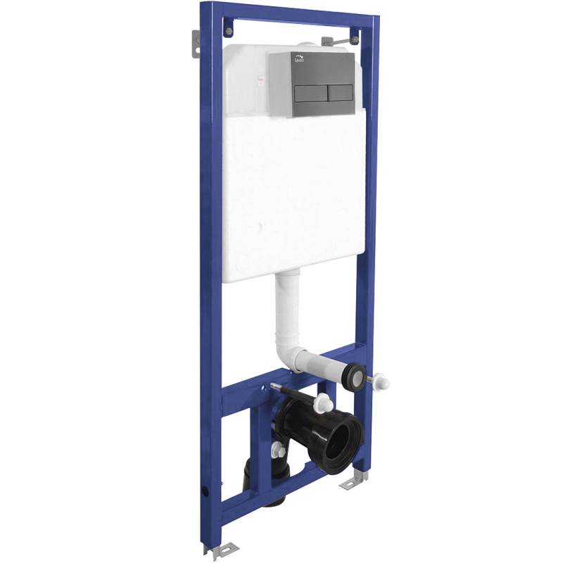 Akan - Niezawodny Stelaż Podtynkowy Grafitowy 3/6L z Przyciskem, Gwarancja 10 Lat