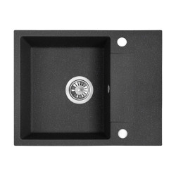 Kuchinox Rab zlewozmywak granitowy czarny 440x560 1-komorowy
