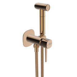 Laveo Pola bateria bidetowa podtynkowa różowe złoto