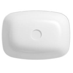 Ekskluzywna umywalka ceramiczna Larga 50x38 cm - elegancja w bieli na Twój blat