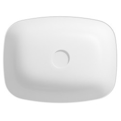 Stwórz Elegancki Wystrój z Naszą Prostokątną Umywalką Nablatową Larga 50x38 cm - Biały Mat