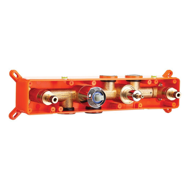 Laveo Pola bateria wannowa podtynkowa chrom