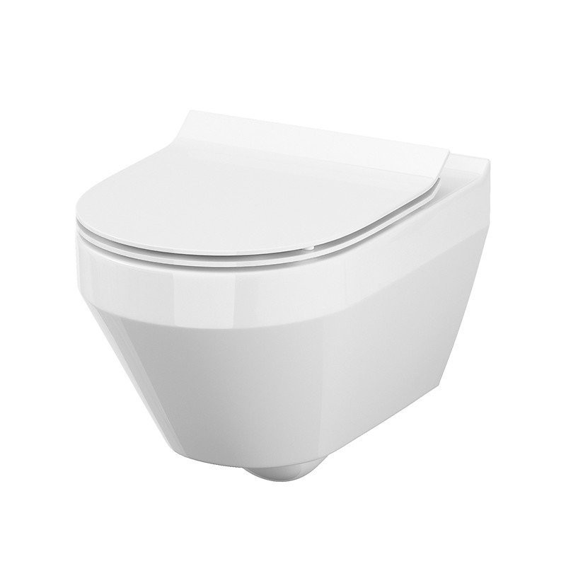 Stylowa miska zawieszana Crea owalna z deską - elegancja i funkcjonalność!