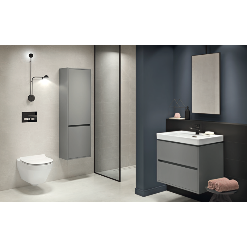 Stylowa miska zawieszana Crea owalna z deską - elegancja i funkcjonalność!