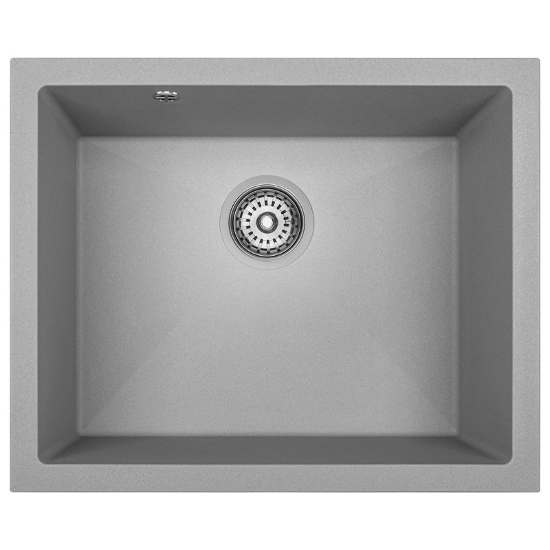 Granitowy Zlewozmywak Ibiza Szary 1-Komorowy 56x44 cm - Solidność i Elegancja dla Twojej Kuchni