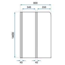 Elegancki Parawan Wanowy Agat Chrom 80 - Nowoczesny Styl i Funkcjonalność