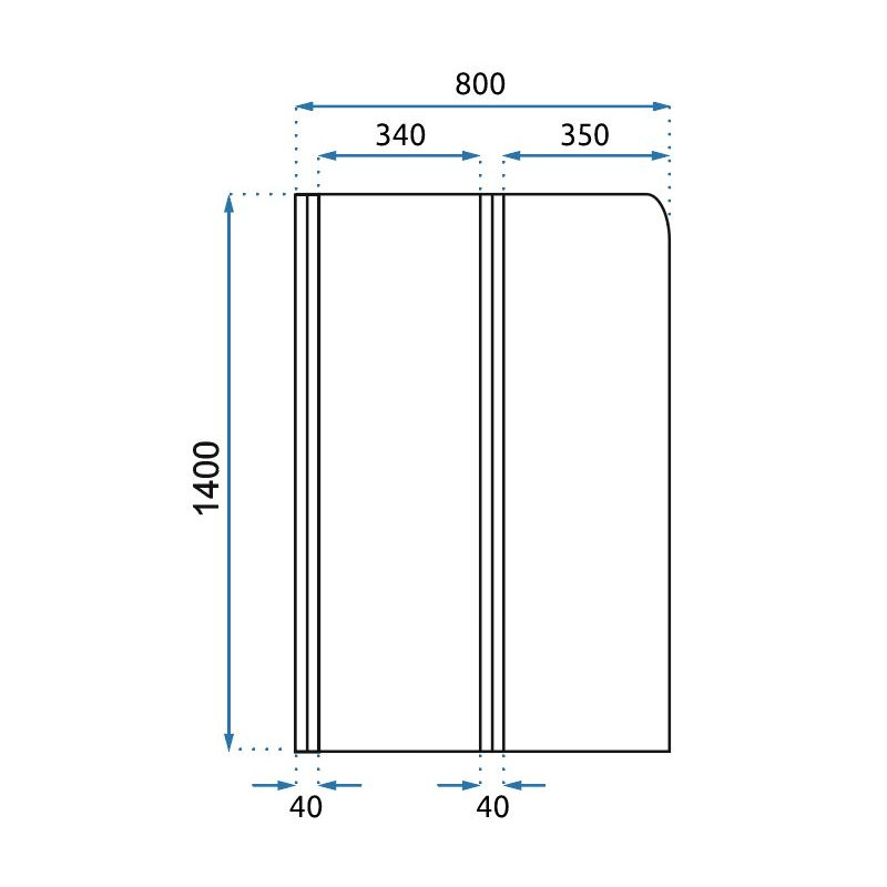 Elegancki Parawan Wanowy Agat Chrom 80 - Nowoczesny Styl i Funkcjonalność