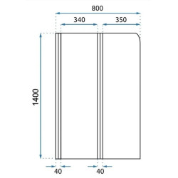 Elegancki Parawan Wanowy Agat Chrom 80 - Nowoczesny Styl i Funkcjonalność
