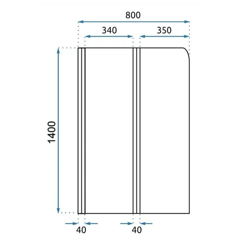 Elegancki Parawan Wanowy Agat Chrom 80 - Nowoczesny Styl i Funkcjonalność