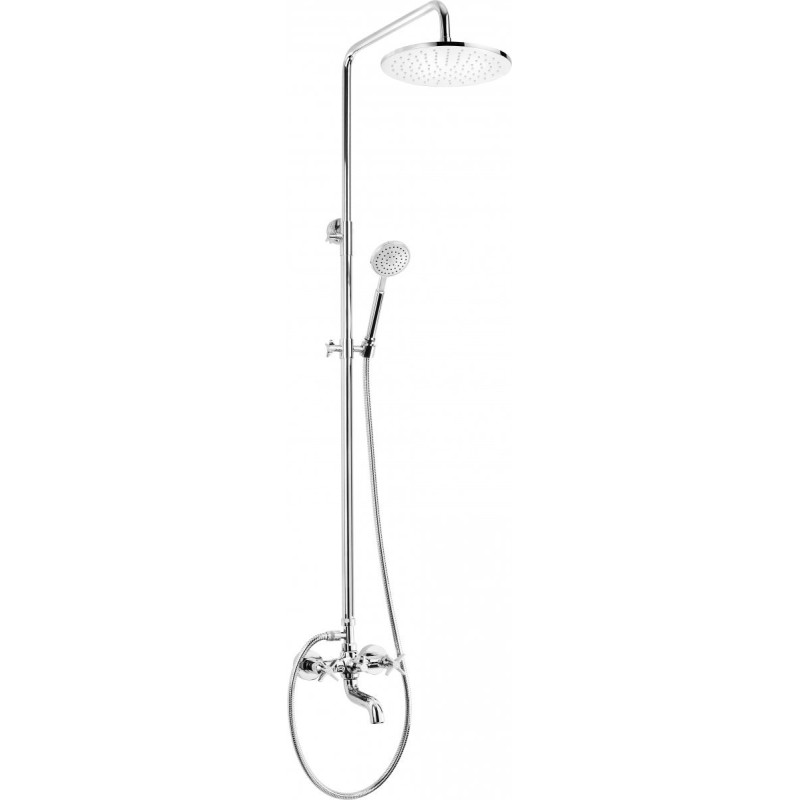 Zestaw Temisto: Elegancka Deszczownica i Bateria Wannowa - Chromowana Doskonałość