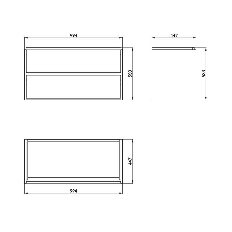 Elegancka Szafka Podumywalkowa Crea 100 cm Biały Blask