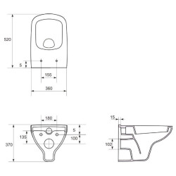 Ekskluzywna Miska WC COLOUR CLEAN ON z Bezgłośną Deską