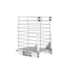 Praktyczna szafka ścienna METRO z chromowanym koszem na bieliznę