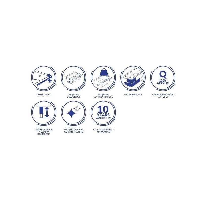 Elegancka wanna CREA 150x75 cm - Komfort i Styl w Twojej Łazience!