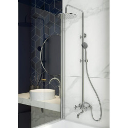 Stylowa Bateria Umywalkowa Temisto Chromowana Wysoka, Model Elegancki BQT_025D