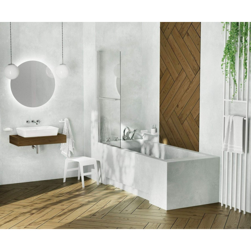 Zestaw Bateria Wannowa 4-otworowa Temisto z Prysznicem - Elegancja w Chromie!