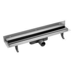 Basso 90 cm – Elegancki Odpływ Przyścienny z Czarnym Szkłem, Gwarancja 10 lat!