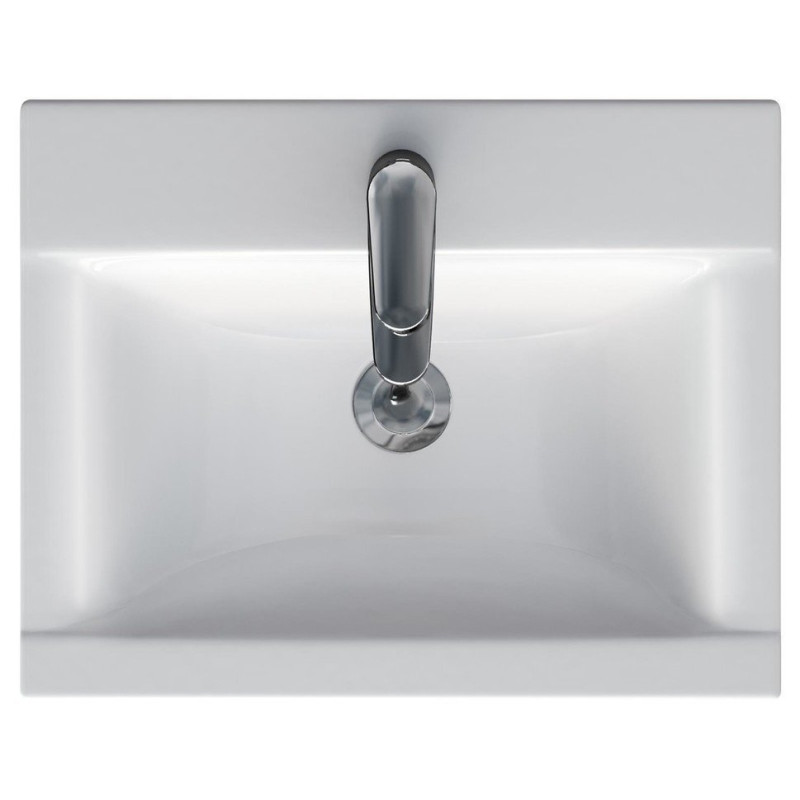 Ceramiczna umywalka Ontario, elegancka prostokątna 50x40 cm, doskonała do wnętrz