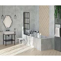 Elegancka czarna bateria umywalkowa podtynkowa Temisto BQT_N54D