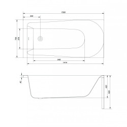 Elegancka Wanna Cersanit FLAVIA 150x70 cm - Komfort i Styl dla Twojej Łazienki