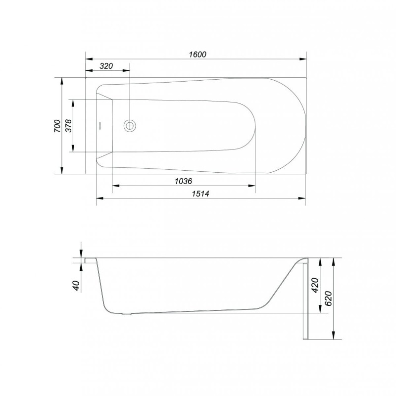 Wanna Prostokątna FLAVIA 160x70 cm - Komfort i Styl do Twojej Łazienki