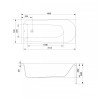 Wanna Prostokątna FLAVIA 160x70 cm - Komfort i Styl do Twojej Łazienki