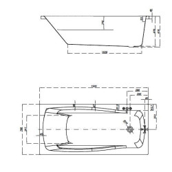 Prostokątna wanna Cersanit LANA 150x70 cm - Elegancja i komfort w Twojej łazience