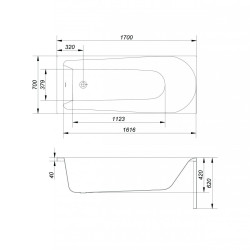Elegancka Wanna Prostokątna Cersanit LANA 160x70 cm - Komfort i Styl w Twojej Łazience