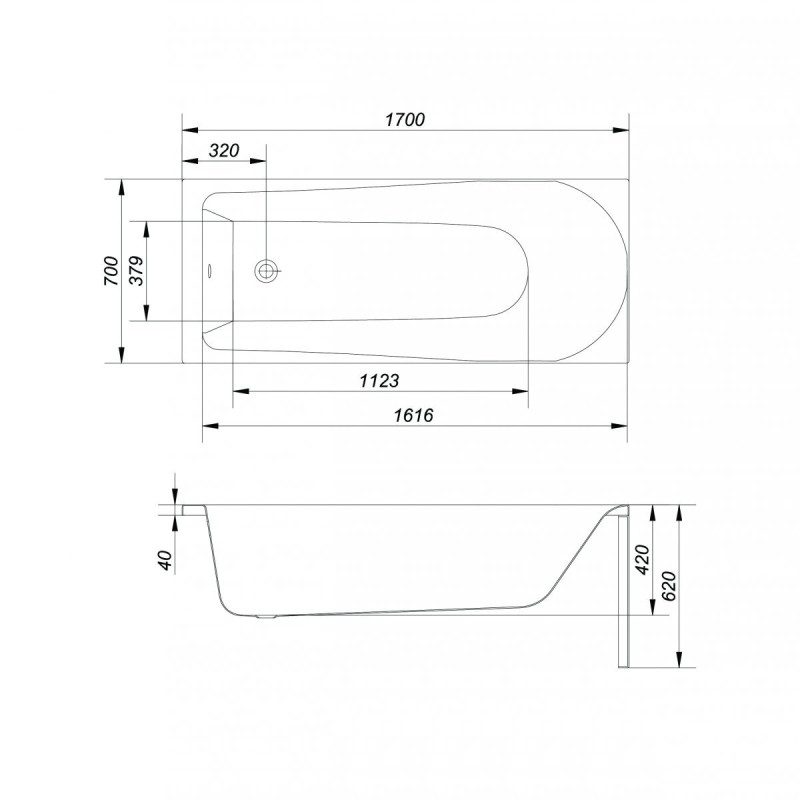 Elegancka Wanna Prostokątna Cersanit LANA 160x70 cm - Komfort i Styl w Twojej Łazience