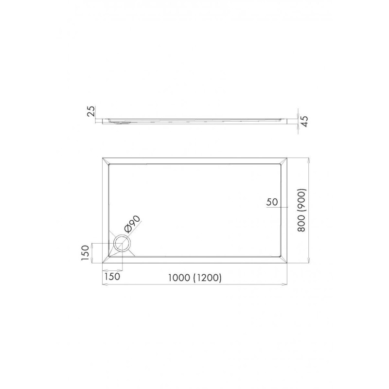 Brodzik VENEZIA 100x80 szary kamień - stylowy i praktyczny wybór do łazienki