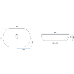 Czarna Umywalka Nablatowa CLEO 61 - Elegancja i Styl