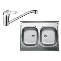 Elegancki Zlewozmywak 60x80 z Baterią Premium – Twój idealny duet kuchenny!