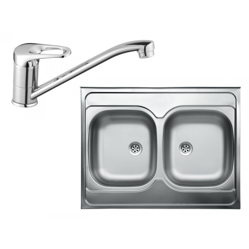 Elegancki Zlewozmywak 60x80 z Baterią Premium – Twój idealny duet kuchenny!