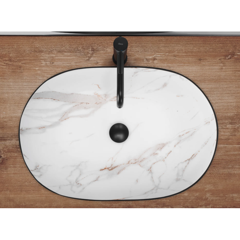 Elegancka Umywalka CLEO 61 w Matowym Czarnym Wykończeniu - Stylowa i Nowoczesna!