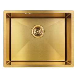 Marmara Gold - Luksusowy 1-komorowy zlewozmywak bez ociekacza, odporny na szok i zarysowania