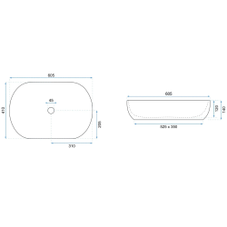 Elegancka Umywalka CLEO 61 w Matowym Czarnym Wykończeniu - Stylowa i Nowoczesna!