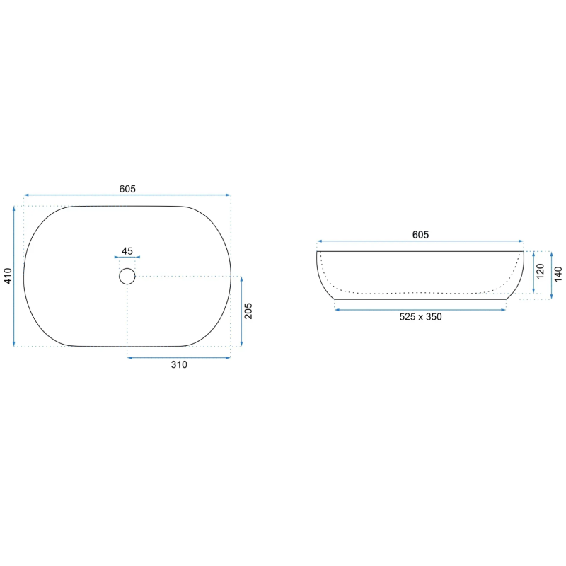 Elegancka Umywalka CLEO 61 w Matowym Czarnym Wykończeniu - Stylowa i Nowoczesna!