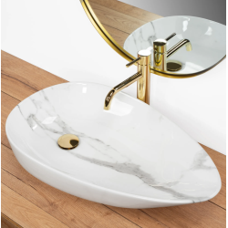 Umywalka Nablatowa GRETA 65 BIANCO SHINY – Elegancja i Nowoczesność w Twojej Łazience