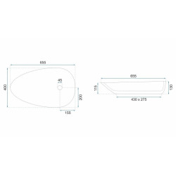 Umywalka Nablatowa GRETA 65 BIANCO SHINY – Elegancja i Nowoczesność w Twojej Łazience