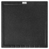 Laveo Halvo multifunkcyjny ociekacz granitowy wymiary: 350x350 mm wykończenie: czarne czarna