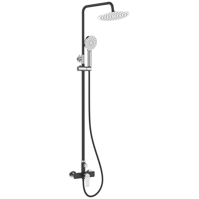 Elegancka kolumna natryskowa Largo z baterią - nowoczesność i funkcjonalność w jednym!