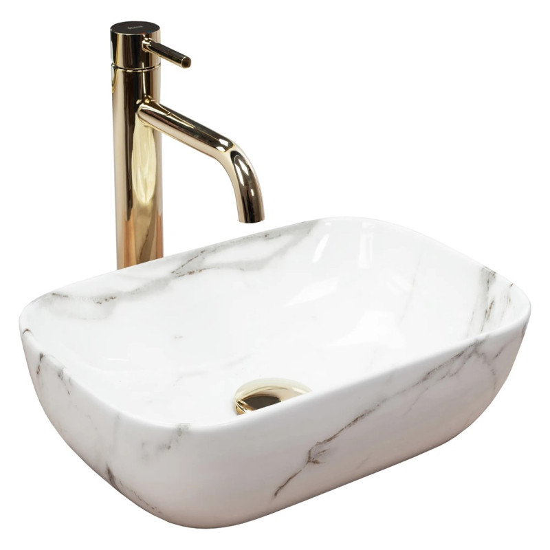 Elegancka Umywalka Nablatowa Belinda Mini Aiax Shiny - Idealna do Małych Łazienek