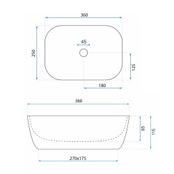 Elegancka Umywalka Nablatowa Belinda Mini Aiax Shiny - Idealna do Małych Łazienek