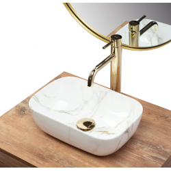 Elegancka Umywalka Nablatowa Belinda Mini Aiax Shiny - Idealna do Małych Łazienek